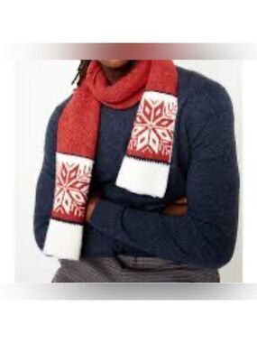 Old Navy Unisex Fair Isle Print Winter Holiday Christmas Cozy Warm Scarf NWT